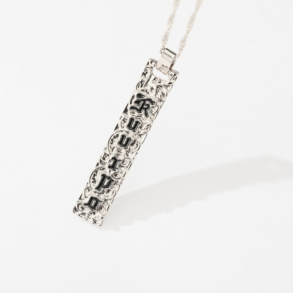 Silver Kuuipo Hawaiian Heirloom Vertical Pendant Necklace